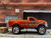 Loose Hot Wheels - 1997 Ford F150 4X4 Truck - Orange with Tribal Flames