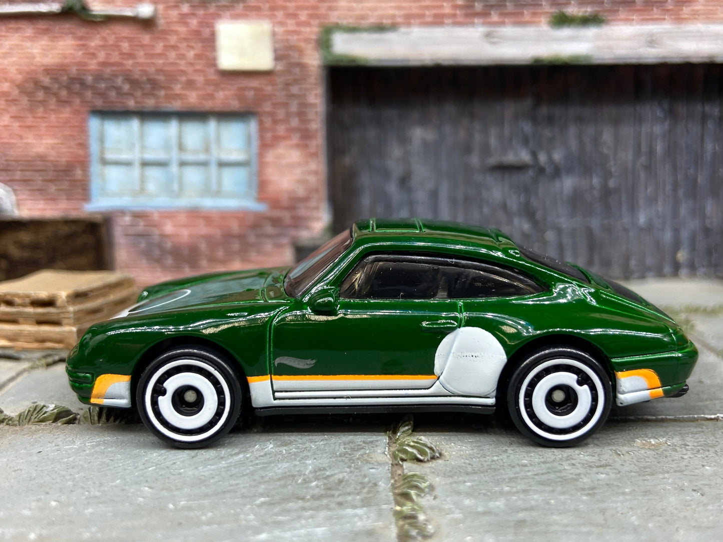 Loose Hot Wheels - 1996 Porsche Carrera - Green and White
