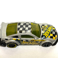 Loose Hot Wheels - 2005 Ford Mustang Race Car - Silver, Yellow and Black Hot Wheels
