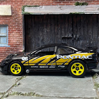 Loose Hot Wheels - 2006 Pontiac GTO Drag Car - Black and Yellow Pontiac Livery