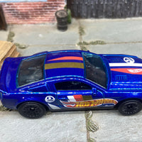 Loose Hot Wheels 2010 Ford Mustang Shelby GT500 Super Snake Dressed in Blue Hot Wheels Livery