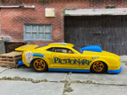 Loose Hot Wheels: 2010 Pro-Stock Chevy Camaro Drag Car - Yellow Pictionary Livery