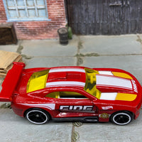 Loose Hot Wheels 2011 Chevy Camaro Dressed in Fire Services Red, White and Yellow