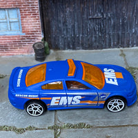 Loose Hot Wheels - 2015 Dodge Charger SRT - EMS Blue, White and Orange