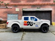 Loose Hot Wheels - 2015 Ford F150 4X4 Truck - White K&N Filters Livery