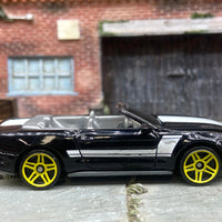 Loose Hot Wheels 2015 Ford Mustang GT Convertible Dressed in Black and White