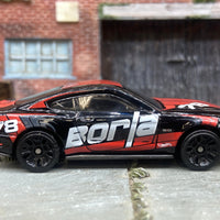 Loose Hot Wheels 2015 Ford Mustang GT Dressed in Black and Red Borla Livery