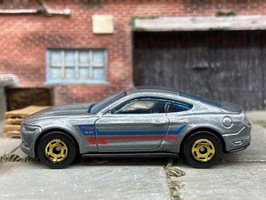 Loose Hot Wheels - 2015 Ford Mustang GT - Silver, Blue and Red