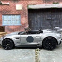 Loose Hot Wheels 2015 Jaguare F-Type Project 7 Dressed in Silver and Black