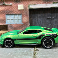 Loose Hot Wheels 2017 Chevy Camaro ZL1 Dressed in Green and Black