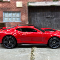 Loose Hot Wheels 2017 Chevy Camaro ZL1 Dressed in Red and Black