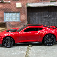 Loose Hot Wheels 2017 Chevy Camaro ZL1 Dressed in Red and Black