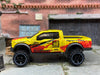 Loose Hot Wheels 2017 Ford F150 Raptor 4X4 Truck Dressed In Yellow Eco Boost Livery