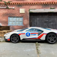 Loose Hot Wheels 2017 Ford GT Dressed in Red, White and Blue #4