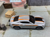 Loose Hot Wheels 2018 Chevy Camaro COPO Drag Car Dressed in Silver and Orange