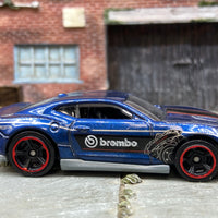 Loose Hot Wheels 2018 Chevy Camaro SS Dressed in Blue and Black Brembo Brakes Livery