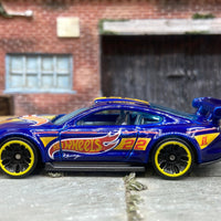 Loose Hot Wheels 2018 Custom Ford Mustang GT Race Car Dressed in Blue and Yellow Joey Logano Livery