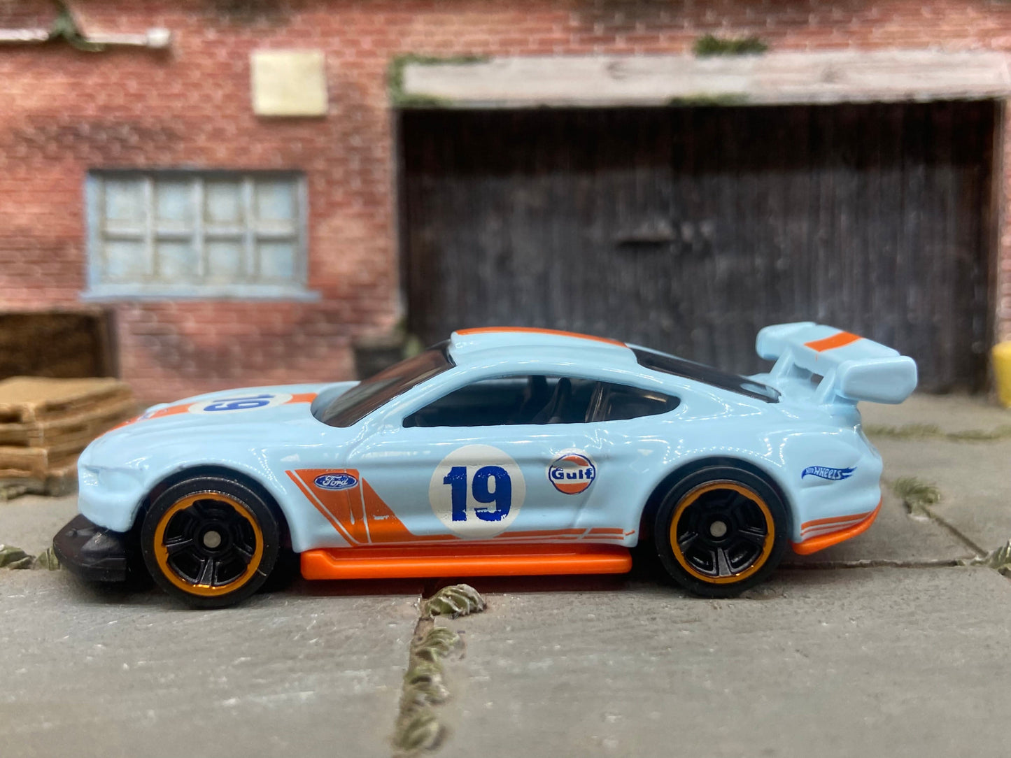 Loose Hot Wheels - 2018 Custom Ford Mustang GT Race Car - Blue GULF Livery