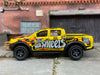 Loose Hot Wheels 2019 Ford Ranger Raptor 4X4 Truck Dressed In Yellow Hot Wheels Checkered Flag Livery