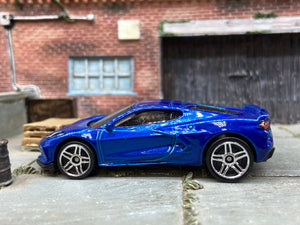 Loose Hot Wheels 2020 Chevy Corvette Dressed in Blue