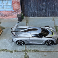 Loose Hot Wheels - 2020 Koenigsegg Jesko - Silver and Green