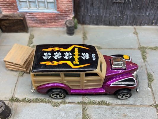 Loose Hot Wheels - 40's Ford Woody - Purple