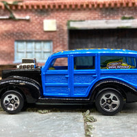 Loose Hot Wheels 40's Woody Dressed in Blue Wild Wave Livery