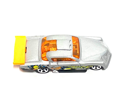 Loose Hot Wheels - At-A Tude Drag Car - Silver and Orange