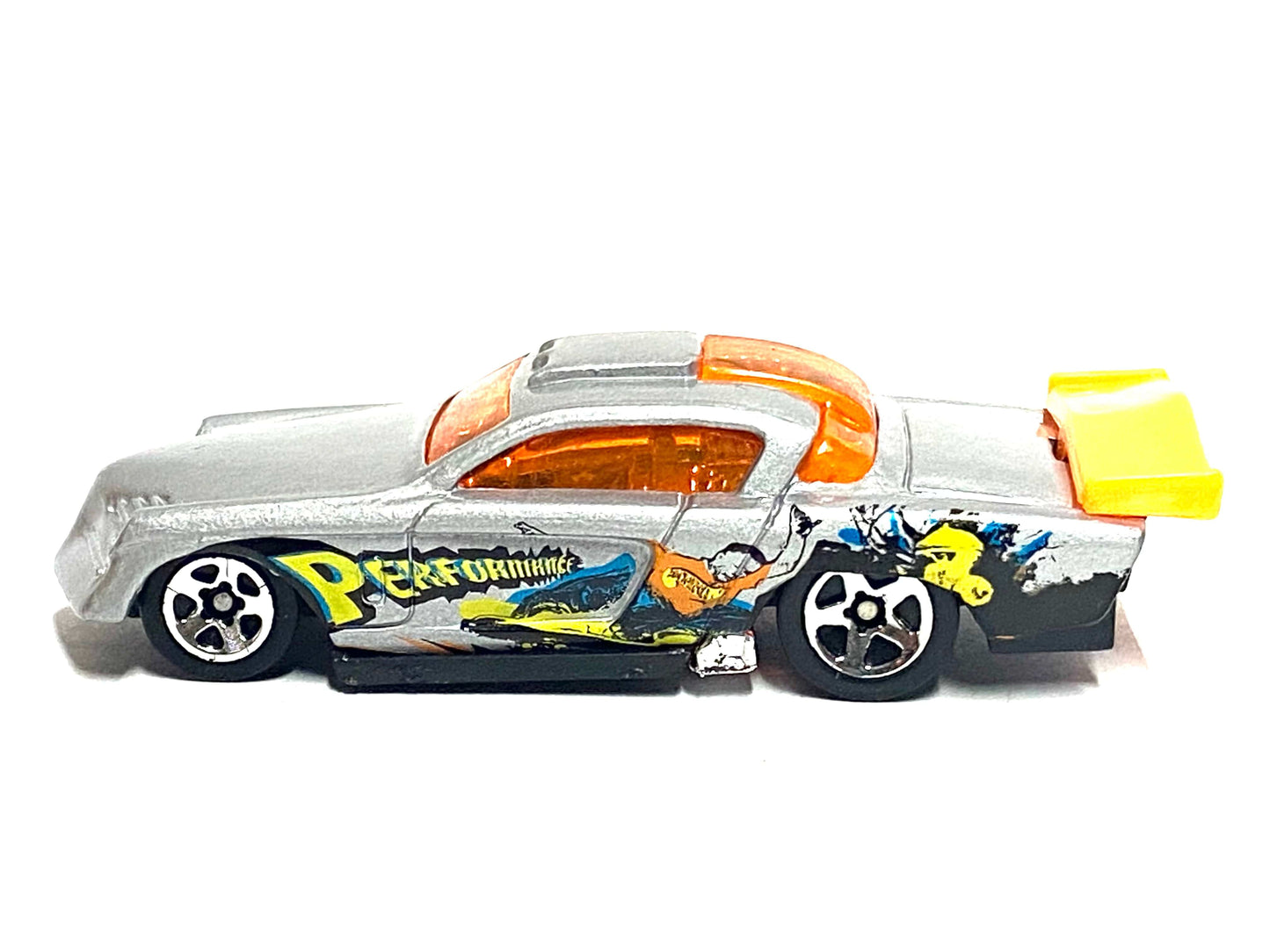 Loose Hot Wheels - At-A Tude Drag Car - Silver and Orange