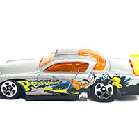 Loose Hot Wheels - At-A Tude Drag Car - Silver and Orange