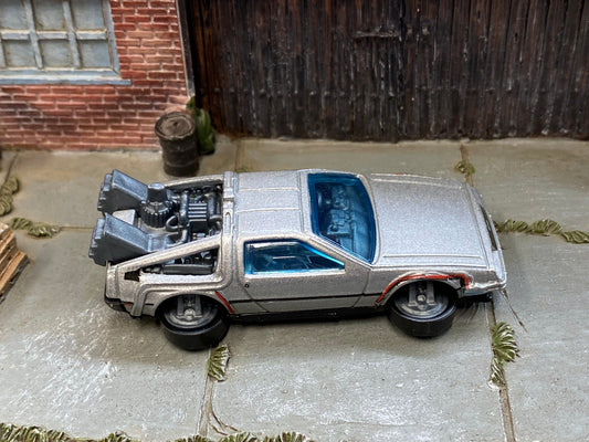 Loose Hot Wheels - "Back To The Future Time Machine" Flying DeLorean - Gray