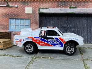 Loose Hot Wheels - Bad Mudder Off Road 4x4 Race Truck - White, Red and Blue Ford