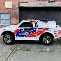 Loose Hot Wheels - Bad Mudder Off Road 4x4 Race Truck - White, Red and Blue Ford