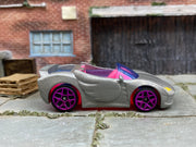 Loose Hot Wheels - Barbie Extra Toon'd - Silver and Pink