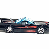Loose Hot Wheels - Batman Batmobile 60's TV Series Car - Black and Red (Gray Interior)