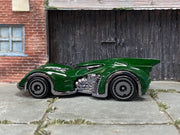 Loose Hot Wheels - Batman Batmobile Arkham Asylum - Dark Green