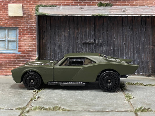 Loose Hot Wheels - Batman Batmobile Gotham Version - Army Green