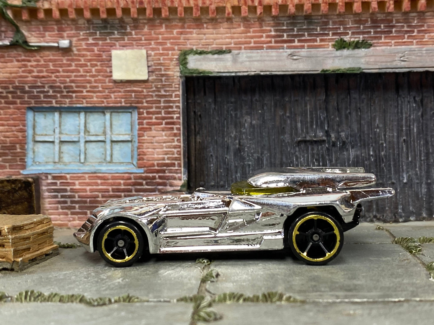 Loose Hot Wheels - Batman Batmobile "The Batman" Car - Chrome