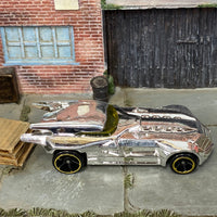 Loose Hot Wheels - Batman Batmobile "The Batman" Car - Chrome