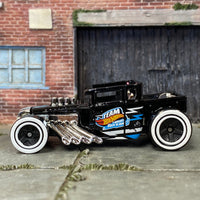 Loose Hot Wheels - BoneShaker Hot Rod Truck - Black, Blue and White Team Hot Wheels