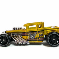 Loose Hot Wheels - BoneShaker Hot Rod Truck - Gold and Black BoneShaker #68 Livery