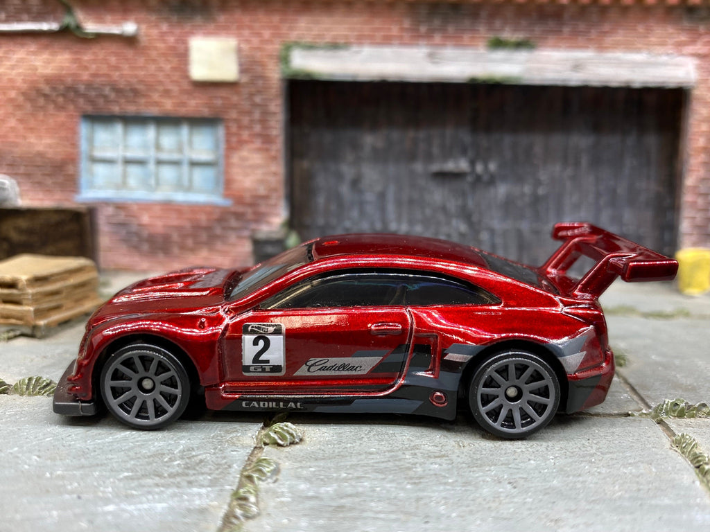 Loose Hot Wheels Cadillac ATS-V R Dressed in Dark Red 2 Livery