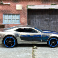 Loose Hot Wheels Chevy Camaro Concept Dressed in 50th Anniversary Zamac and Blue