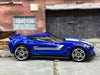 Loose Hot Wheels Chevy Corvette C7 Z06 Dressed in Blue and White