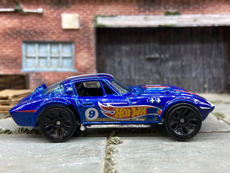 Loose Hot Wheels Chevy Corvette Grand Sport Hot Wheels Blue Livery Muncle Mikes