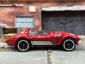 Loose Hot Wheels Chevy Corvette Grand Sport Roadster Dressed in Red and White