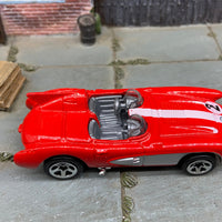 Loose Hot Wheels Chevy Corvette SR2 Dressed in Red and White