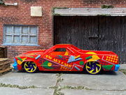 Loose Hot Wheels - Chevy El Camino - Red, Yellow and Blue Art Cars Series