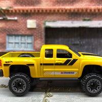 Loose Hot Wheels Chevy Silverado Dressed in Yellow