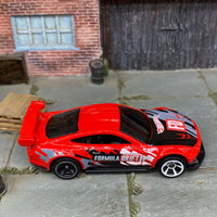 Loose Hot Wheels - Custom 2018 Ford Mustang - Red, Black and Silver Race Livery